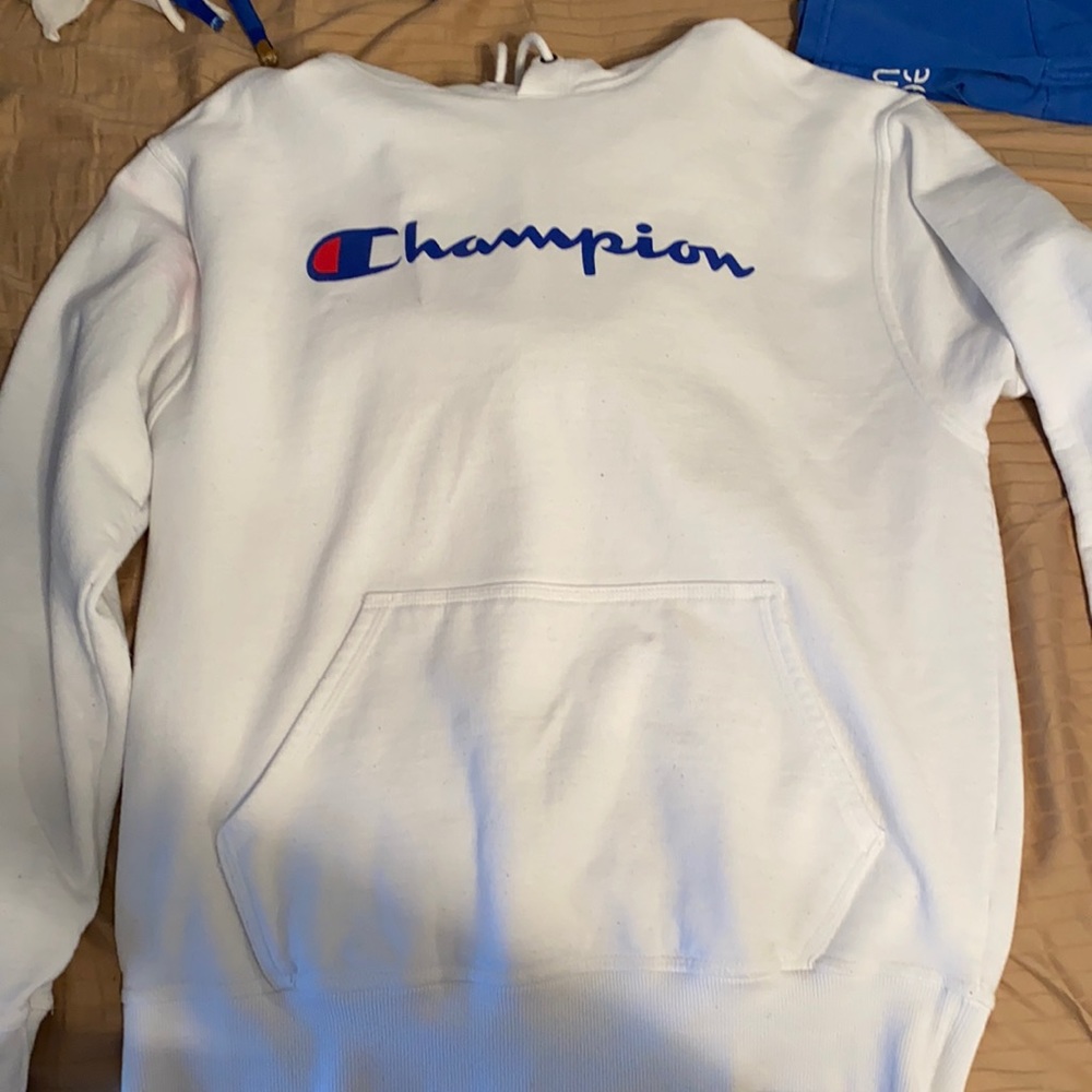 White Champion hoodie